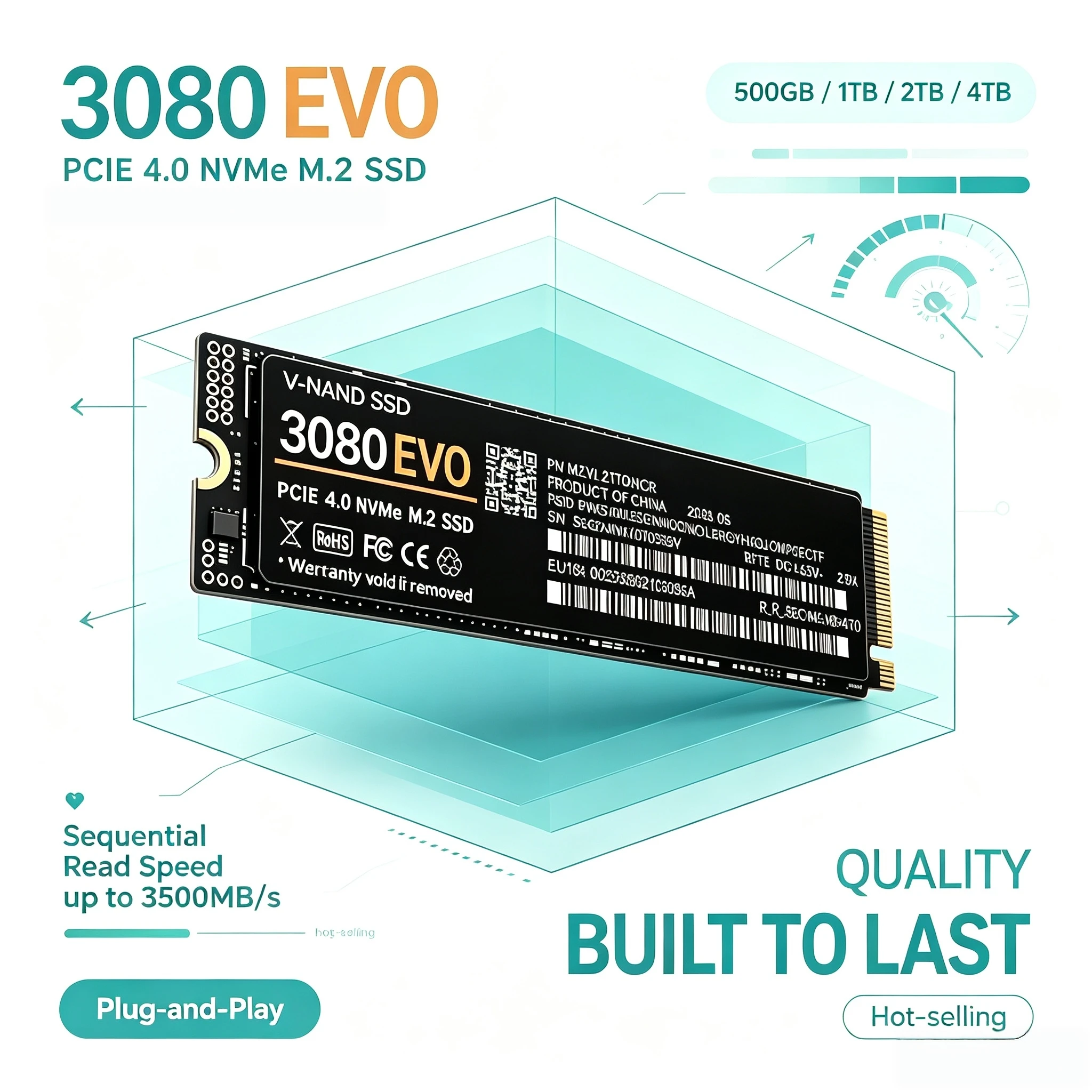 3080 EVO M.2 NVMe SSD 3500MB/s - огляд і ціна M.2 Nvme 4Tb Pcie 4.0 Ssd