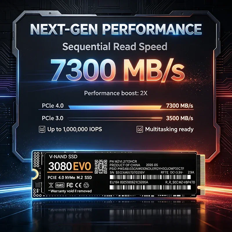 3080 EVO M.2 NVMe SSD 3500MB/s - огляд і ціна M.2 Nvme 4Tb Pcie 4.0 Ssd