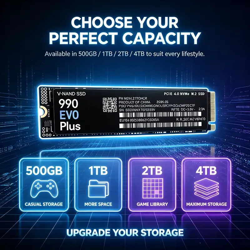 990 EVO Plus 500GB-4TB TLC 3D  - огляд і ціна M.2 Nvme 4Tb Pcie 4.0 Ssd