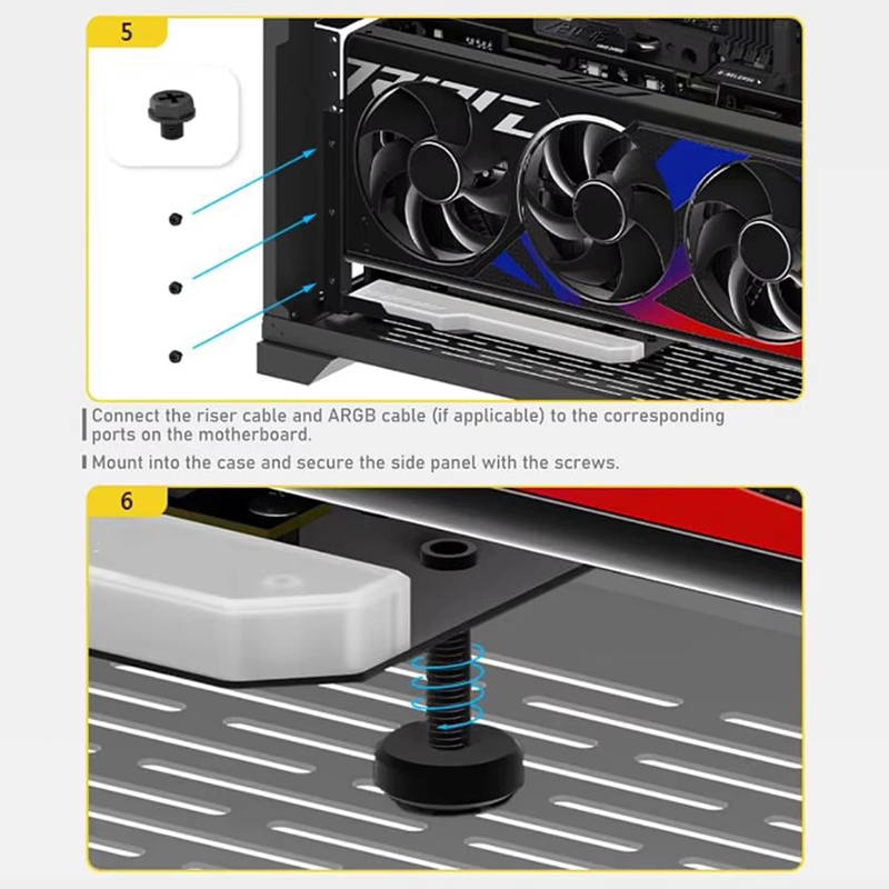 ●Vertical GPU Mounting Bracket - огляд і ціна Pcie 4.0 X16 Riser Cable 90 Degree