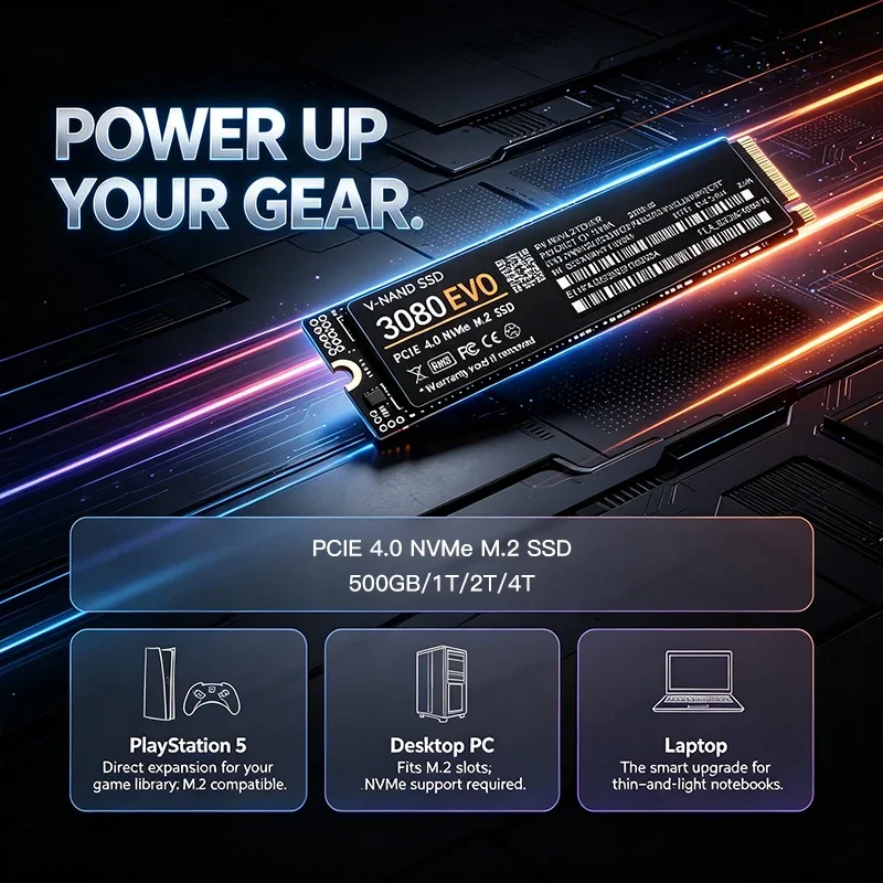 3080 EVO 1TB 2TB 4TB M.2 NVMe  - огляд і ціна M.2 Nvme 4Tb Pcie 4.0 Ssd